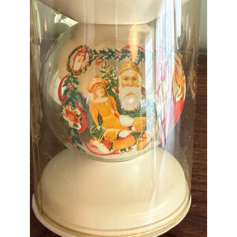 Vintage‎ American Themes Victorian Collection Glass Christmas Ornaments Santa